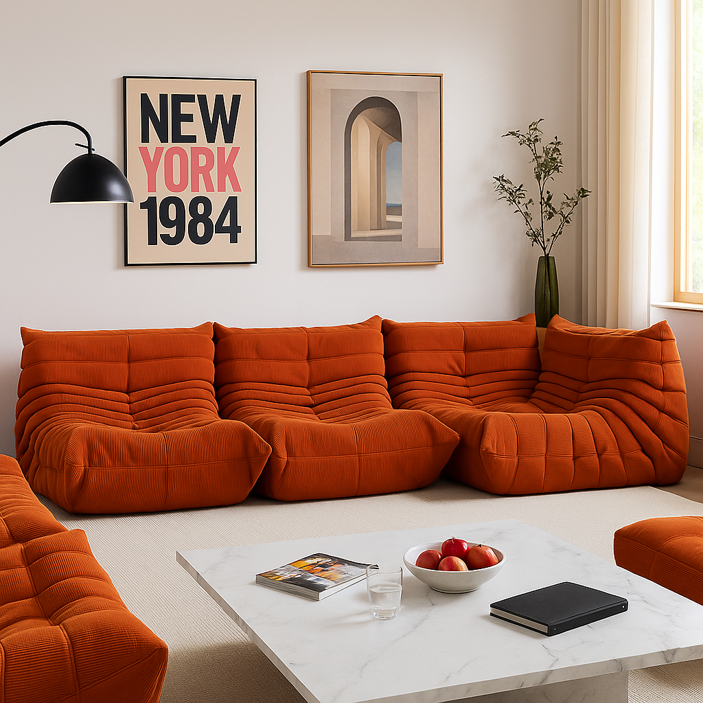 Caterpillar-Style Single Sofa Chair – Air-Lift Comfort For Balcony, Bedroom & Living Room — Modern Luxury