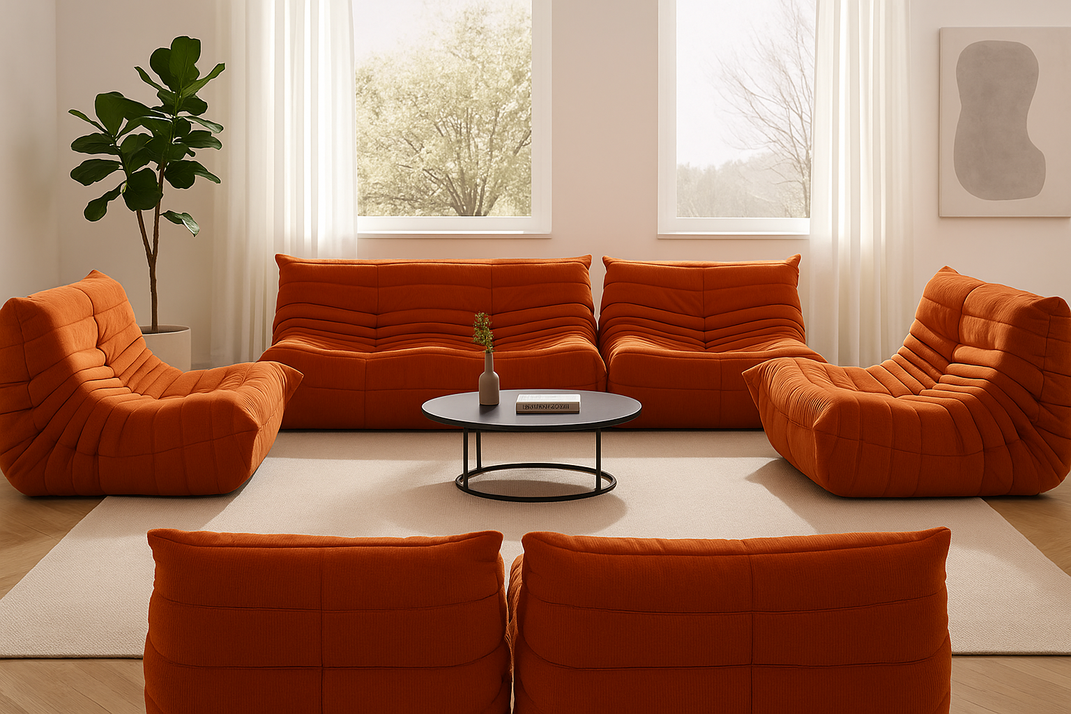 Caterpillar-Style Single Sofa Chair – Air-Lift Comfort For Balcony, Bedroom & Living Room — Modern Luxury