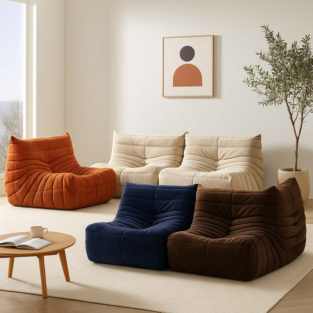 Caterpillar-Style Single Sofa Chair – Air-Lift Comfort For Balcony, Bedroom & Living Room — Modern Luxury