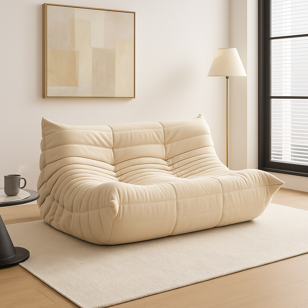 Caterpillar Sofa Lazy Sofa Can Lie Down And Sleep Original Togo Living Room Simple Recliner Cream Style Single Sofa Sofá اريكة — Modern Luxury