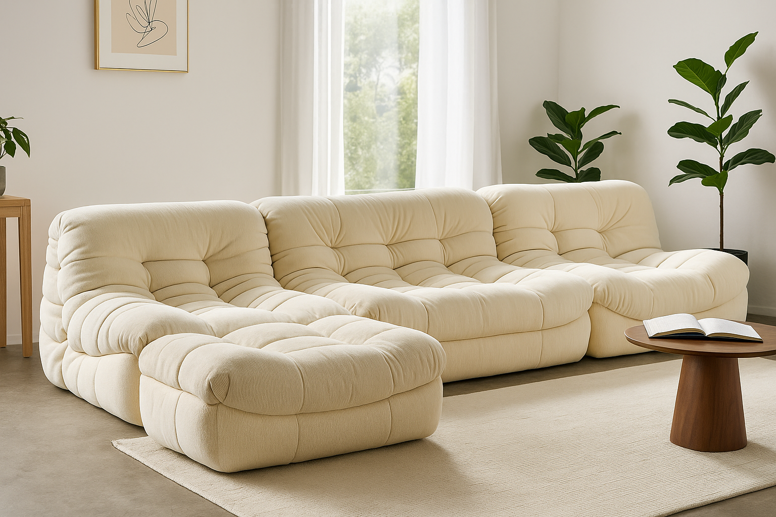 Caterpillar Sofa Lazy Sofa Can Lie Down And Sleep Original Togo Living Room Simple Recliner Cream Style Single Sofa Sofá اريكة — Modern Luxury