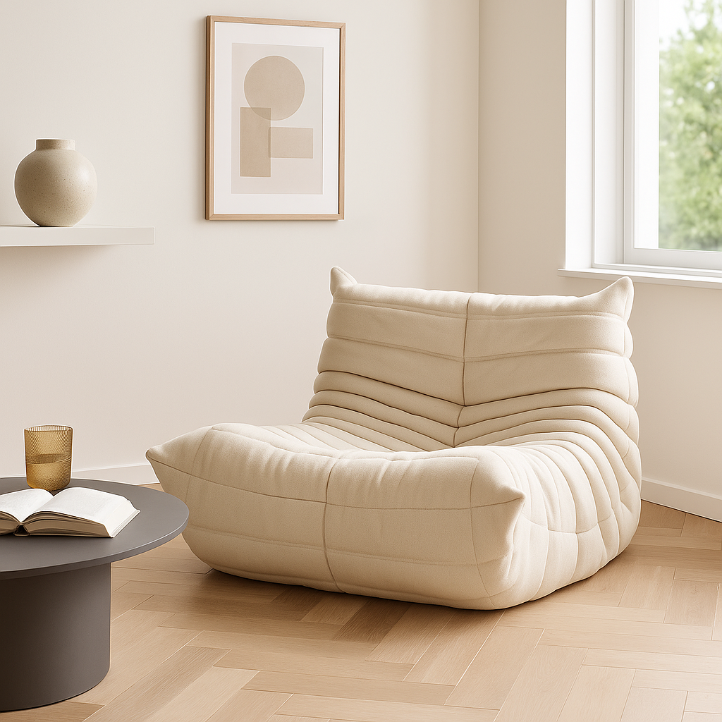 Caterpillar Sofa Lazy Sofa Can Lie Down And Sleep Original Togo Living Room Simple Recliner Cream Style Single Sofa Sofá اريكة — Modern Luxury