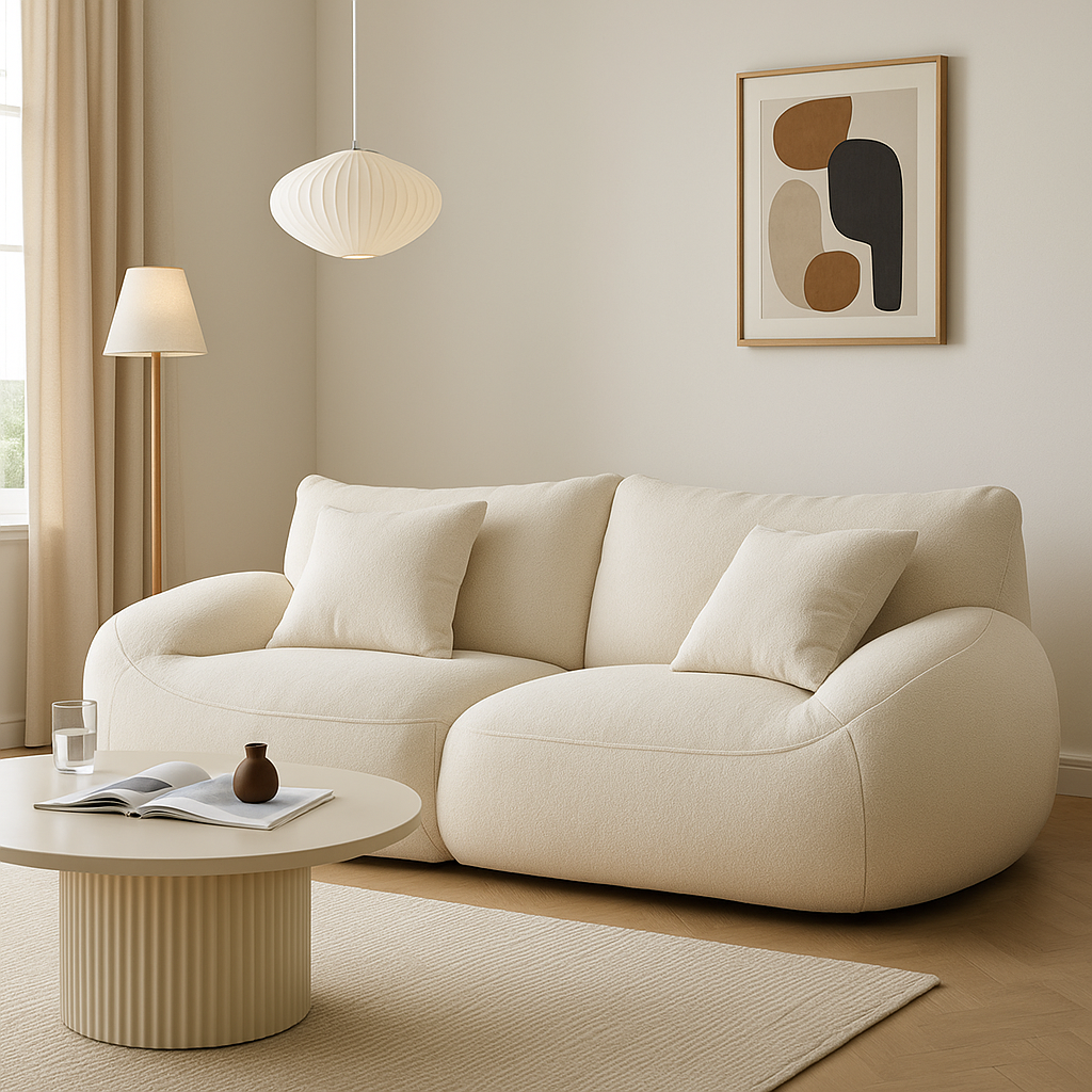 White Nordic Living Room Sofas Modern Double Comfortable Bean Bag Sofa Lazy European Muebles Para El Hogar Muebles Para El Hogar — Modern Luxury