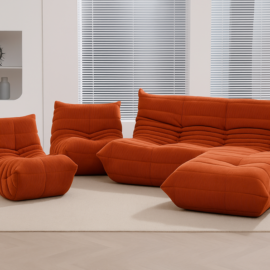 Caterpillar-Style Single Sofa Chair – Air-Lift Comfort For Balcony, Bedroom & Living Room — Modern Luxury