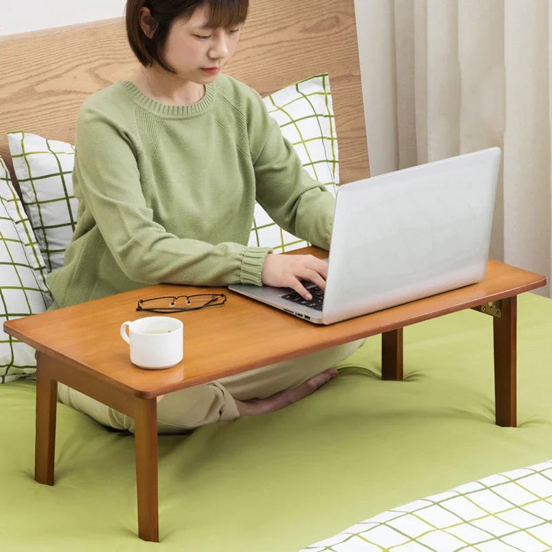 Foldable Laptop Desk Living Room Dining Apartment Tea Table Simple Modern Table Minimalist Baboo Coffee Table — Modern Luxury