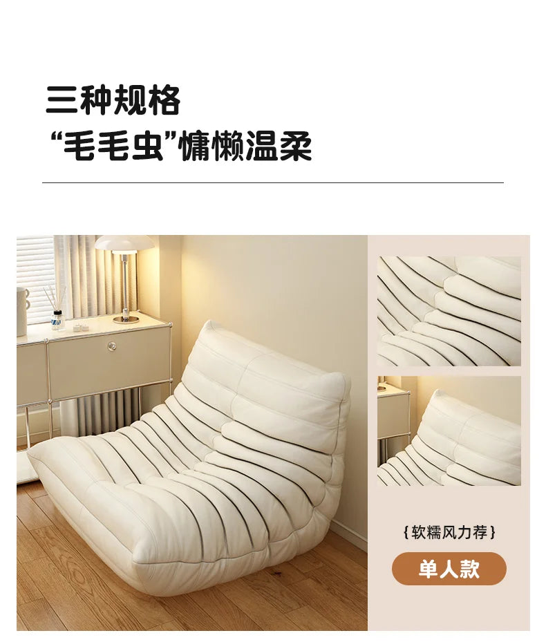 White Nordic Living Room Sofas Modern Double Comfortable Bean Bag Sofa Lazy European Muebles Para El Hogar Muebles Para El Hogar — Modern Luxury
