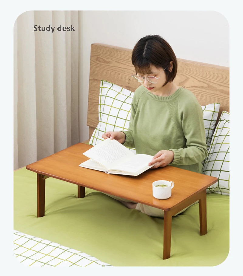 Foldable Laptop Desk Living Room Dining Apartment Tea Table Simple Modern Table Minimalist Baboo Coffee Table — Modern Luxury