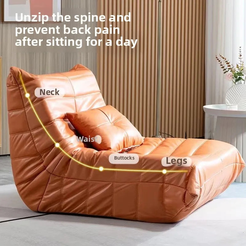 Caterpillar Sofa Lazy Sofa Can Lie Down And Sleep Original Togo Living Room Simple Recliner Cream Style Single Sofa Sofá اريكة — Modern Luxury