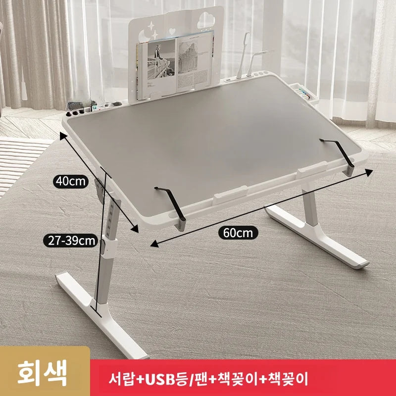 Laptop Bed Tray Table, Adjustable Laptop Bed Table,Portable Standing Desk With Storage Drawer,Foldable Lap Tablet Table For Sofa — Modern Luxury