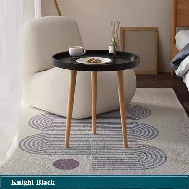 Minimalist Coffee Table, Nordic Style Round Table With Three Wooden Legs, Side Table Used For Living Room, Bedroom, And Balcony — Modern Luxury
