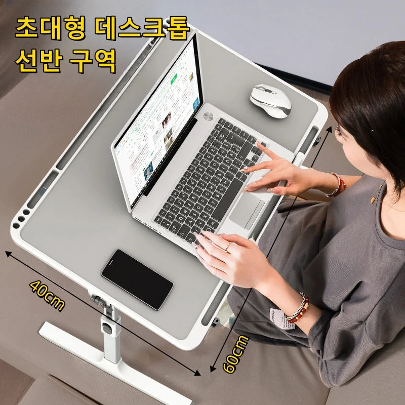 Laptop Bed Tray Table, Adjustable Laptop Bed Table,Portable Standing Desk With Storage Drawer,Foldable Lap Tablet Table For Sofa — Modern Luxury