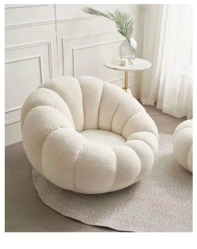 Comfortable Pumpkin Shape Living Room Lazy Sofa Soft Luxury Creative Modern Nordic Bedroom Single Lazy Sofas Home Decorations