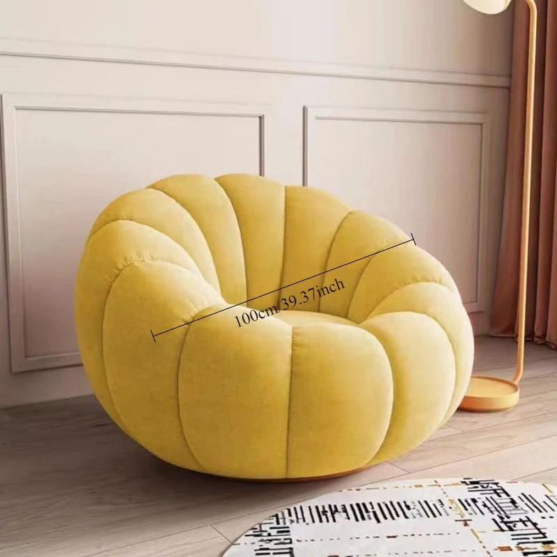 Comfortable Pumpkin Shape Living Room Lazy Sofa Soft Luxury Creative Modern Nordic Bedroom Single Lazy Sofas Home Decorations