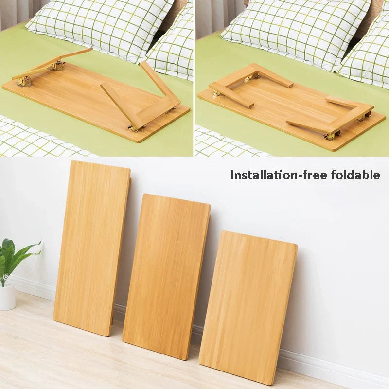 Foldable Laptop Desk Living Room Dining Apartment Tea Table Simple Modern Table Minimalist Baboo Coffee Table — Modern Luxury