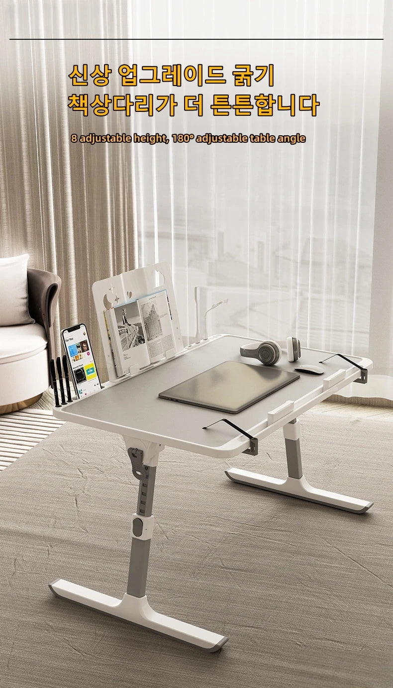 Laptop Bed Tray Table, Adjustable Laptop Bed Table,Portable Standing Desk With Storage Drawer,Foldable Lap Tablet Table For Sofa — Modern Luxury
