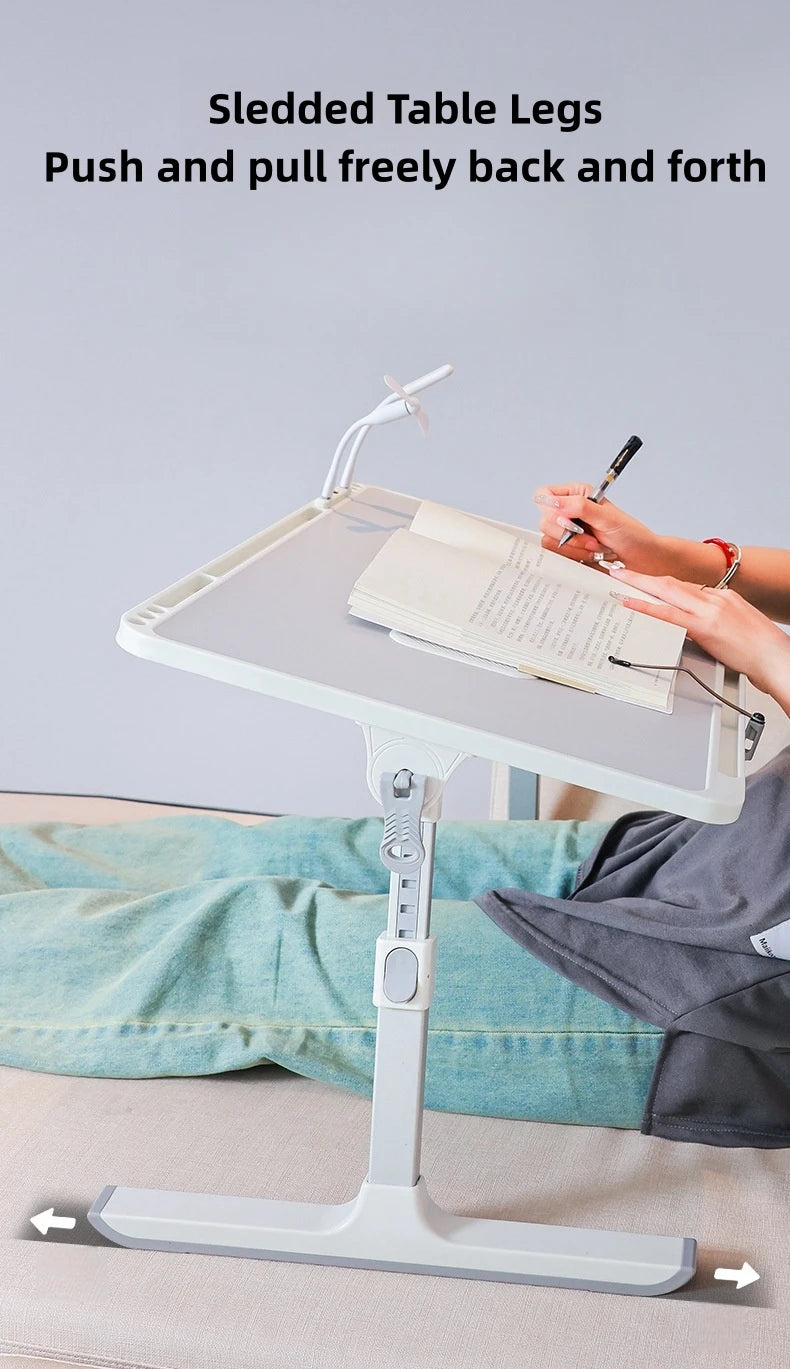 Laptop Bed Tray Table, Adjustable Laptop Bed Table,Portable Standing Desk With Storage Drawer,Foldable Lap Tablet Table For Sofa — Modern Luxury