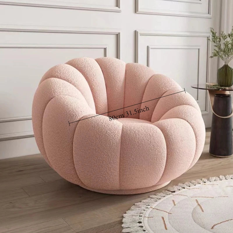 Comfortable Pumpkin Shape Living Room Lazy Sofa Soft Luxury Creative Modern Nordic Bedroom Single Lazy Sofas Home Decorations