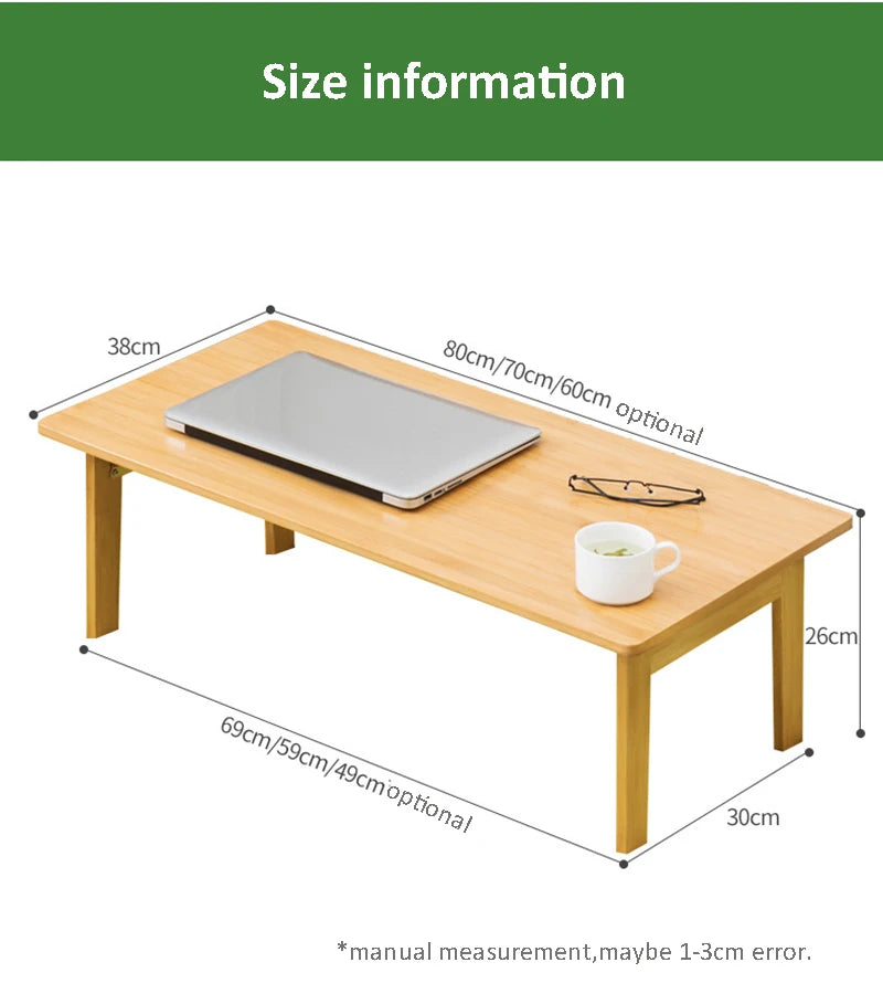 Foldable Laptop Desk Living Room Dining Apartment Tea Table Simple Modern Table Minimalist Baboo Coffee Table — Modern Luxury