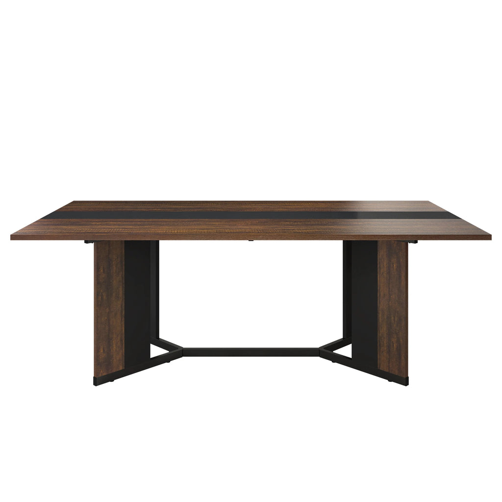 71" Signature Marble-Finish Dining Table – Modern Elegance For 4 To 10 Guests — Modern Luxury