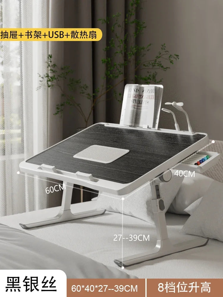 Multi-Functional Folding Laptop Stand Holder Study Table Desk Foldable Computer Desk For Bed Sofa Tea Serving Table Stand — Modern Luxury