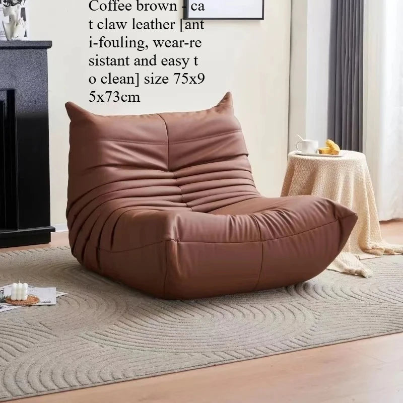 Caterpillar Sofa Lazy Sofa Can Lie Down And Sleep Original Togo Living Room Simple Recliner Cream Style Single Sofa Sofá اريكة — Modern Luxury