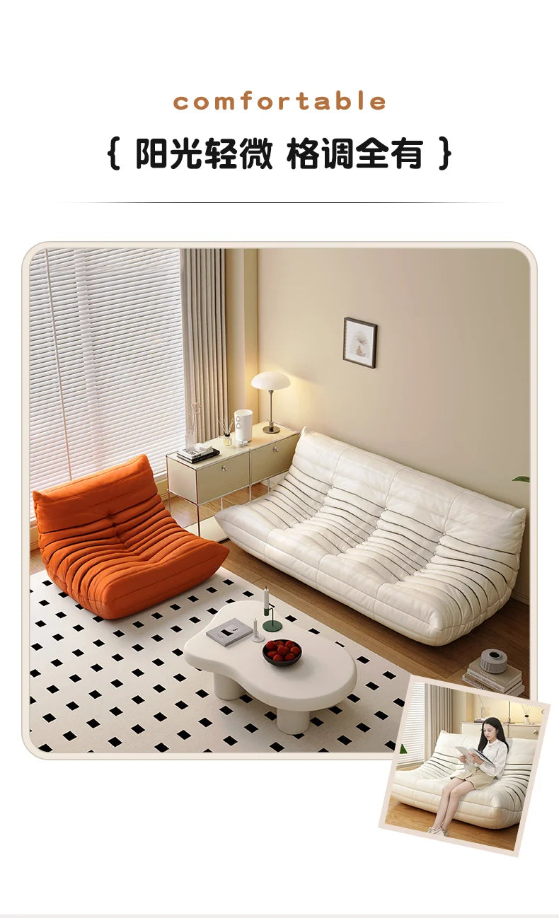 White Nordic Living Room Sofas Modern Double Comfortable Bean Bag Sofa Lazy European Muebles Para El Hogar Muebles Para El Hogar — Modern Luxury