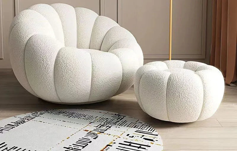 Comfortable Pumpkin Shape Living Room Lazy Sofa Soft Luxury Creative Modern Nordic Bedroom Single Lazy Sofas Home Decorations