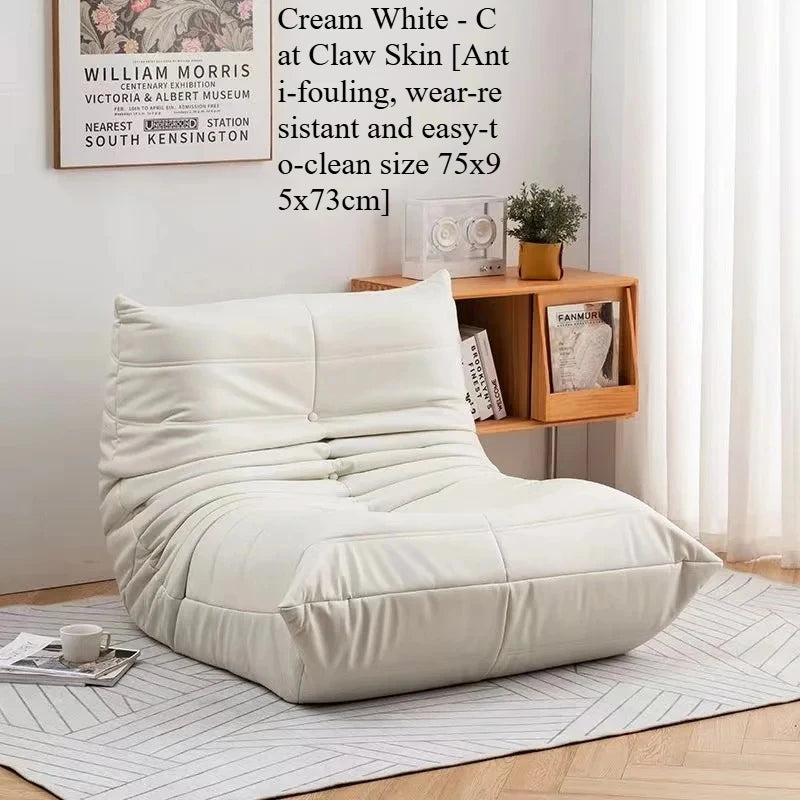 Caterpillar Sofa Lazy Sofa Can Lie Down And Sleep Original Togo Living Room Simple Recliner Cream Style Single Sofa Sofá اريكة — Modern Luxury