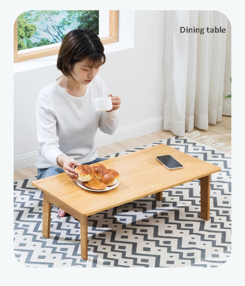 Foldable Laptop Desk Living Room Dining Apartment Tea Table Simple Modern Table Minimalist Baboo Coffee Table — Modern Luxury
