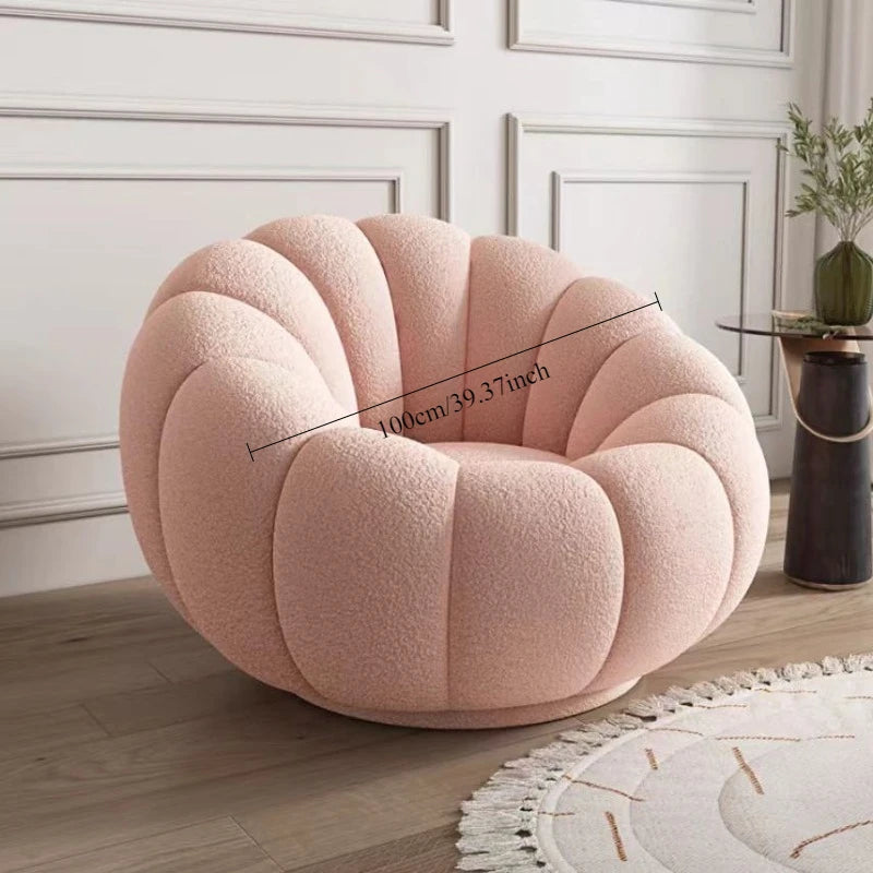 Comfortable Pumpkin Shape Living Room Lazy Sofa Soft Luxury Creative Modern Nordic Bedroom Single Lazy Sofas Home Decorations