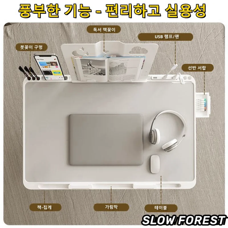 Laptop Bed Tray Table, Adjustable Laptop Bed Table,Portable Standing Desk With Storage Drawer,Foldable Lap Tablet Table For Sofa — Modern Luxury