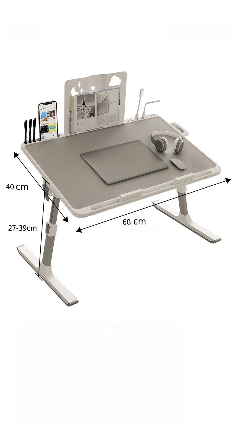 Laptop Bed Tray Table, Adjustable Laptop Bed Table,Portable Standing Desk With Storage Drawer,Foldable Lap Tablet Table For Sofa — Modern Luxury