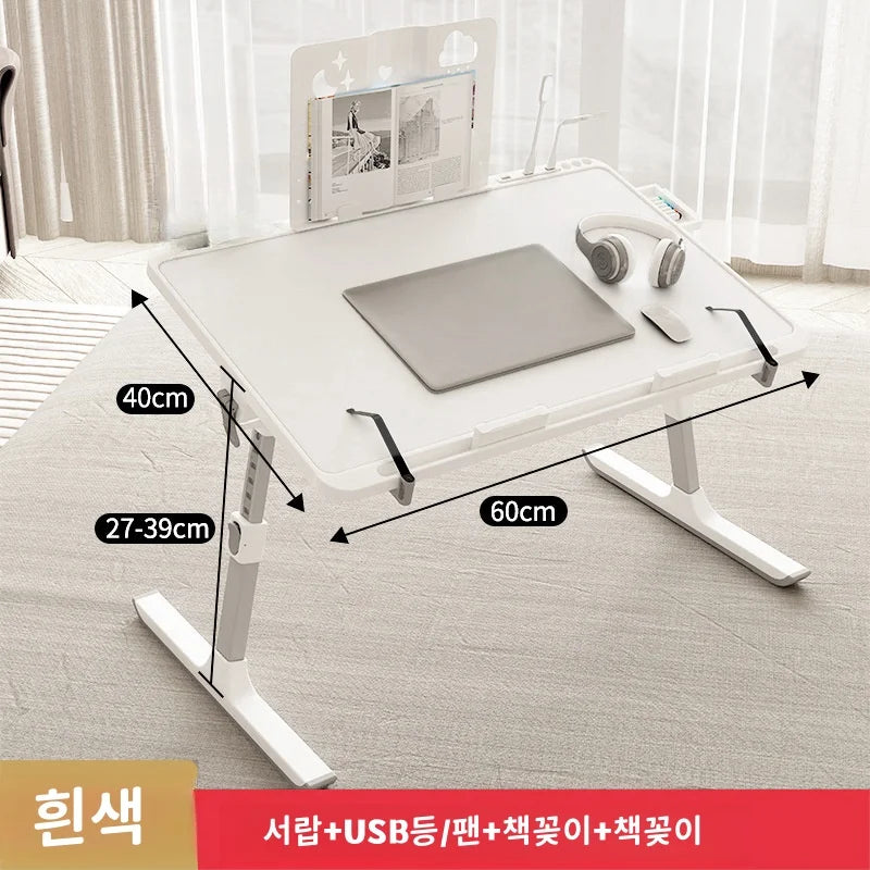 Laptop Bed Tray Table, Adjustable Laptop Bed Table,Portable Standing Desk With Storage Drawer,Foldable Lap Tablet Table For Sofa — Modern Luxury