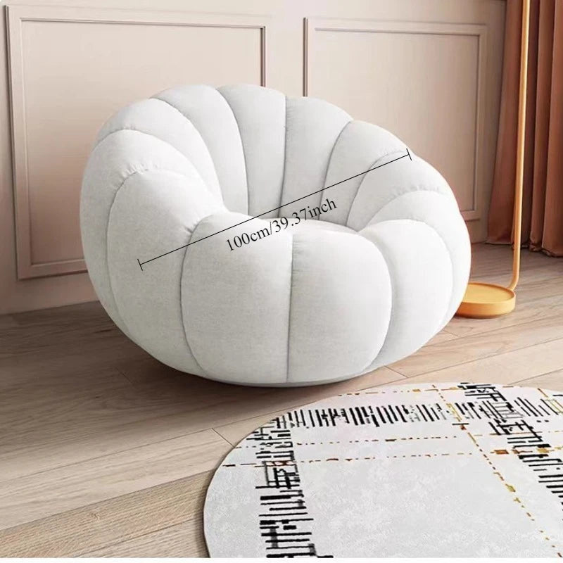 Comfortable Pumpkin Shape Living Room Lazy Sofa Soft Luxury Creative Modern Nordic Bedroom Single Lazy Sofas Home Decorations